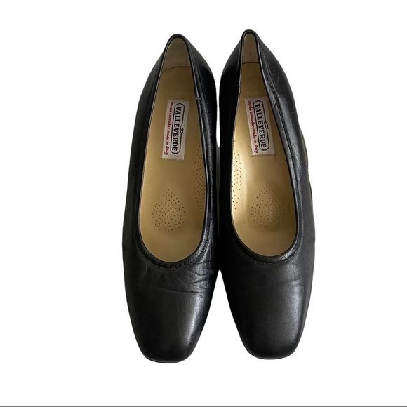 Valleverde Italy Ballet Style Slip On Pumps Heels Shoes Block Heels Black 39 - Picture 6 of 11